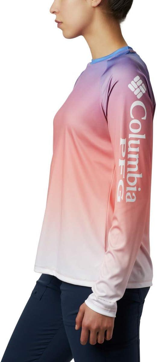 imageColumbia Womens Super Tidal Tee Long SleeveLychee Gradient