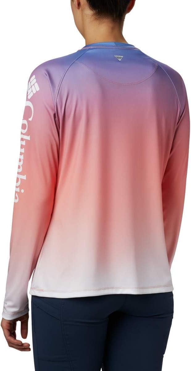 imageColumbia Womens Super Tidal Tee Long SleeveLychee Gradient