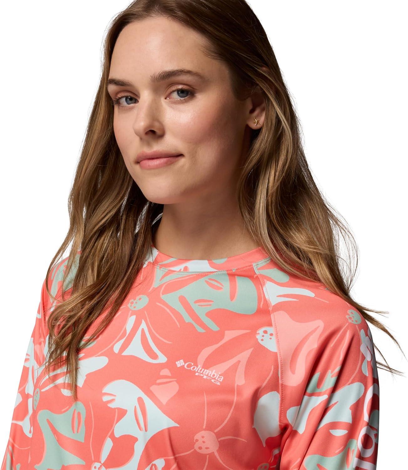 imageColumbia Womens Super Tidal Tee Long SleeveMelonade FlorafaugeWhite
