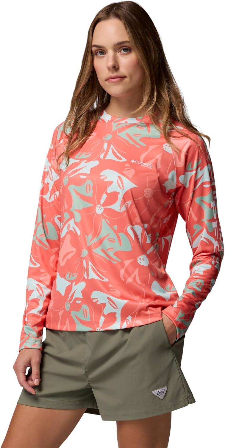 imageColumbia Womens Super Tidal Tee Long SleeveMelonade FlorafaugeWhite