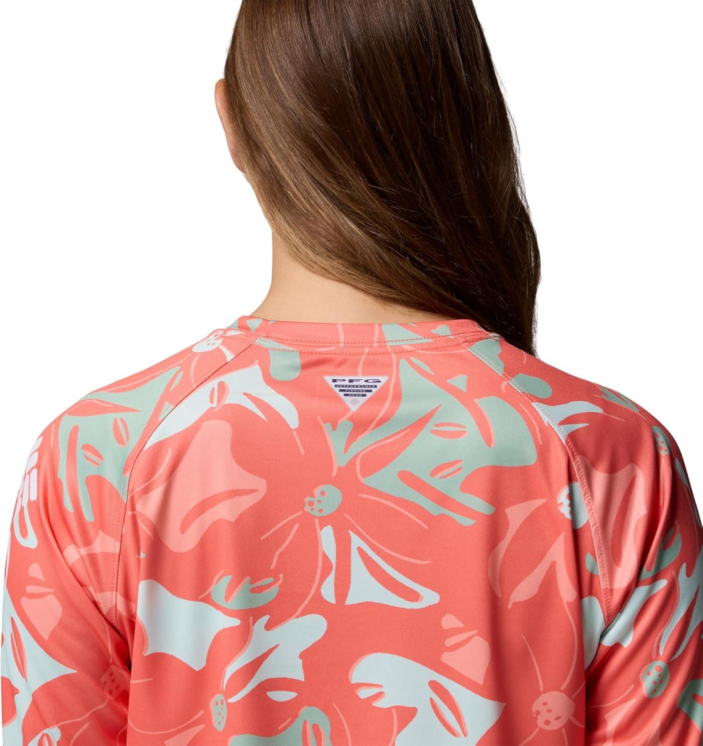 imageColumbia Womens Super Tidal Tee Long SleeveMelonade FlorafaugeWhite