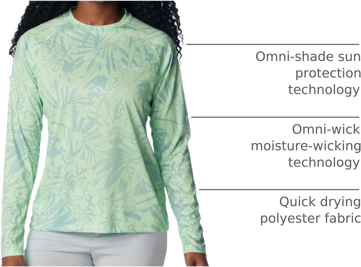 imageColumbia Womens Super Tidal Tee Long SleeveNew Mint Tropictones