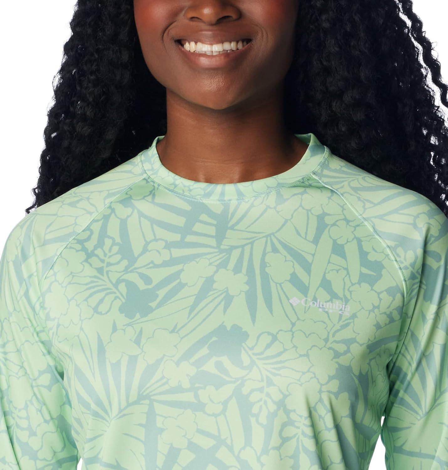 imageColumbia Womens Super Tidal Tee Long SleeveNew Mint Tropictones