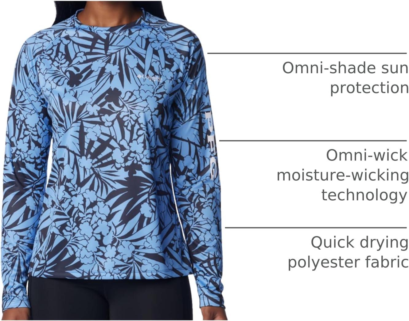 imageColumbia Womens Super Tidal Tee Long SleeveNocturnal Tropictones