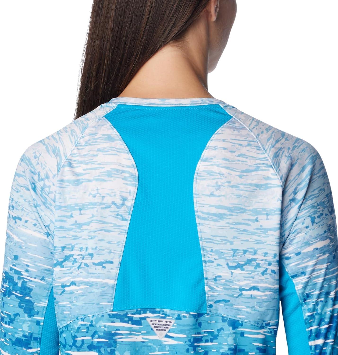 imageColumbia Womens Super Tidal Tee Long SleeveOcean Blue Digiscale Fade