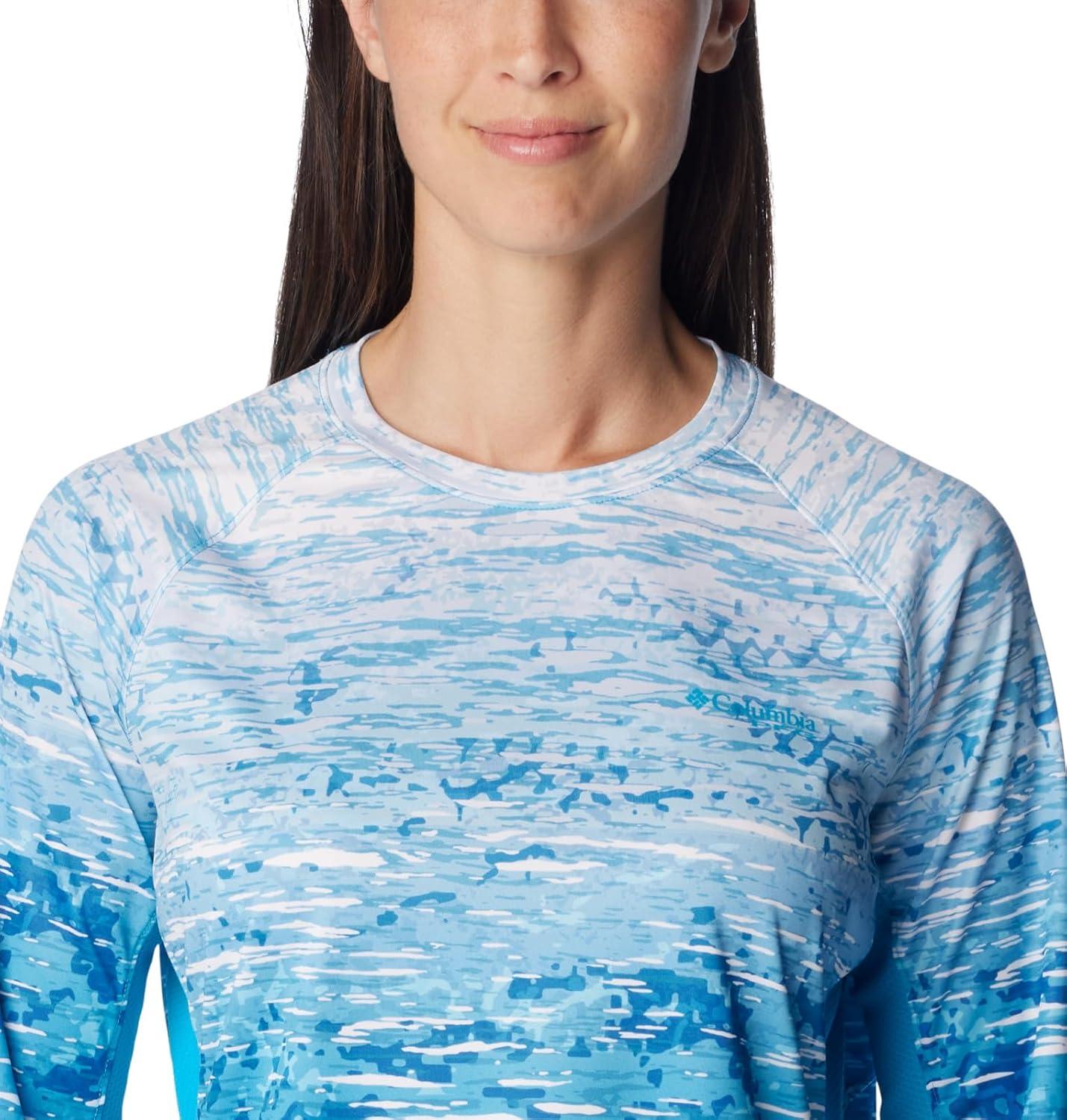 imageColumbia Womens Super Tidal Tee Long SleeveOcean Blue Digiscale Fade