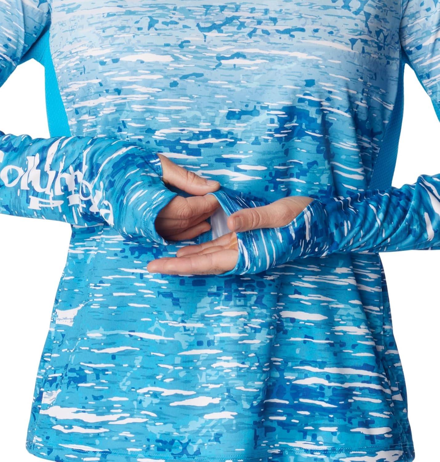 imageColumbia Womens Super Tidal Tee Long SleeveOcean Blue Digiscale Fade