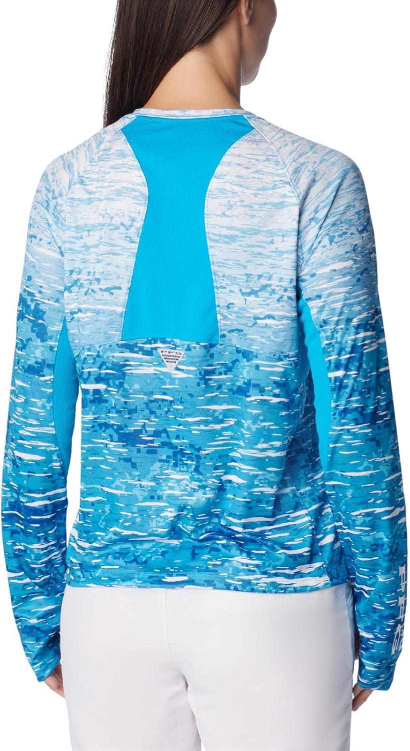 imageColumbia Womens Super Tidal Tee Long SleeveOcean Blue Digiscale Fade
