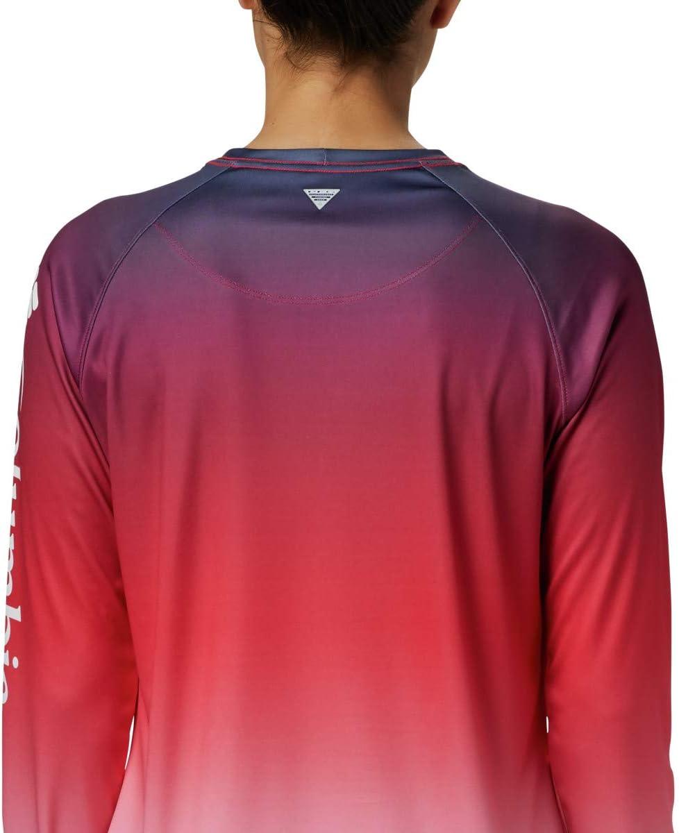 imageColumbia Womens Super Tidal Tee Long SleeveRed Lily Gradient
