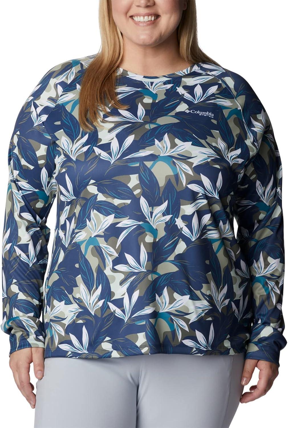 imageColumbia Womens Super Tidal Tee Long SleeveSafari Hidden Paradise
