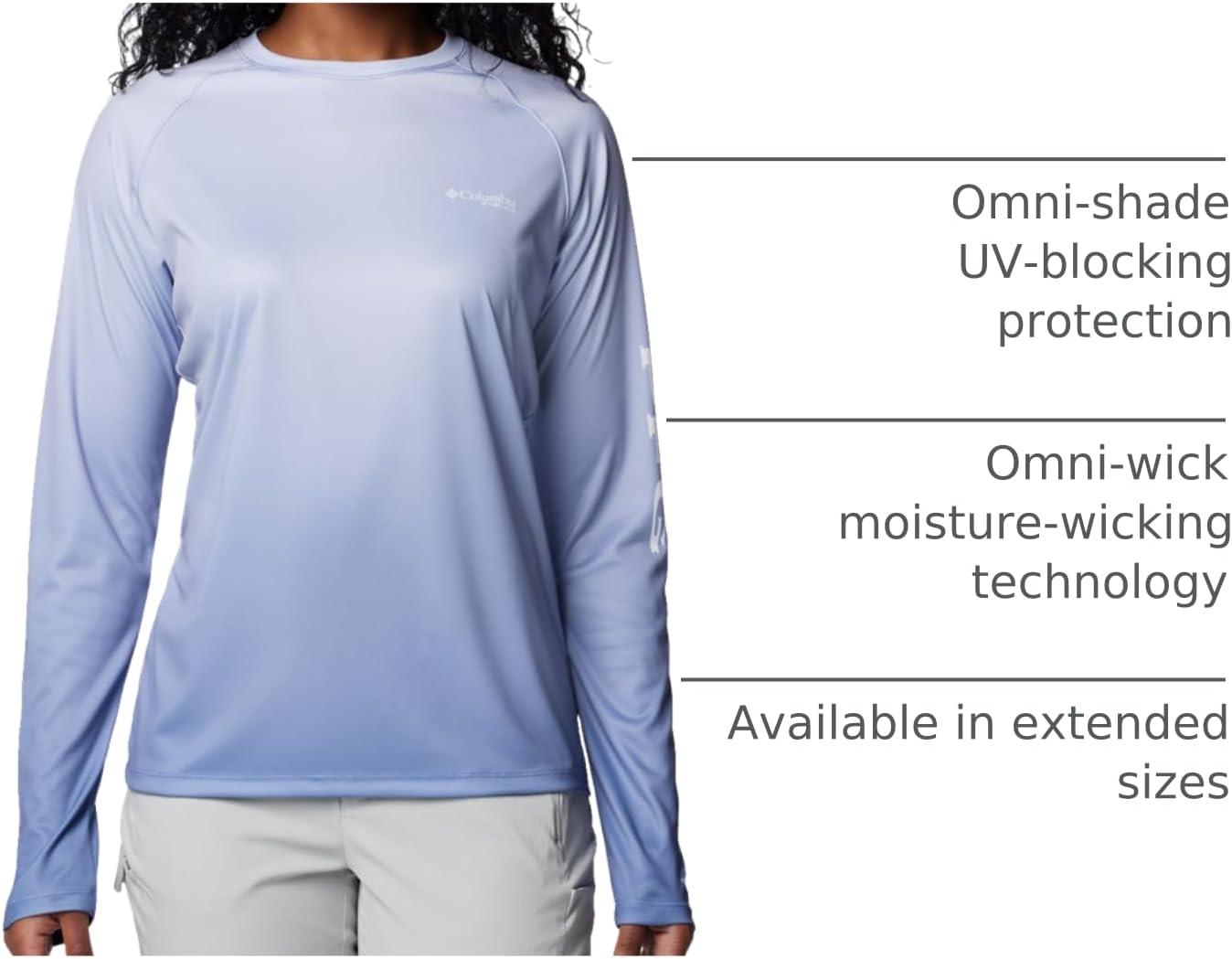 imageColumbia Womens Super Tidal Tee Long SleeveSnowdrift Basic Gradient
