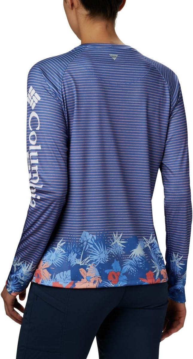 imageColumbia Womens Super Tidal Tee Long SleeveStormy Blue Wild Stripes Print