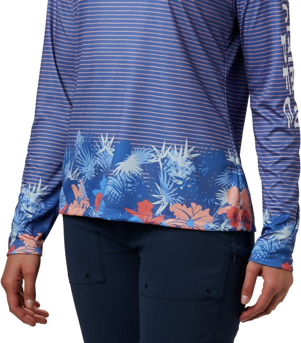 imageColumbia Womens Super Tidal Tee Long SleeveStormy Blue Wild Stripes Print