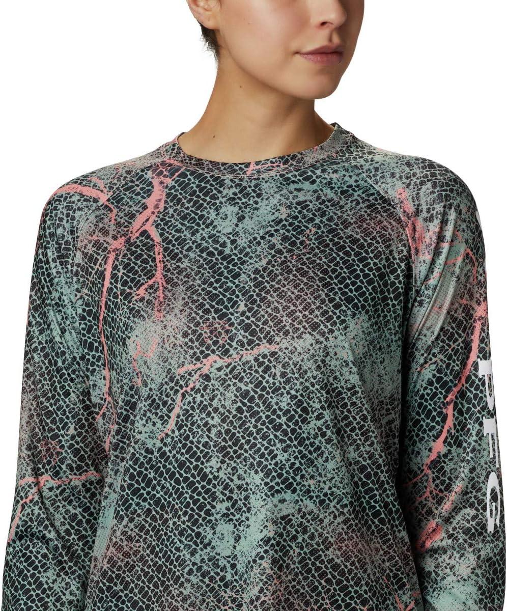 imageColumbia Womens Super Tidal Tee Long SleeveTiki Pink Mako Print