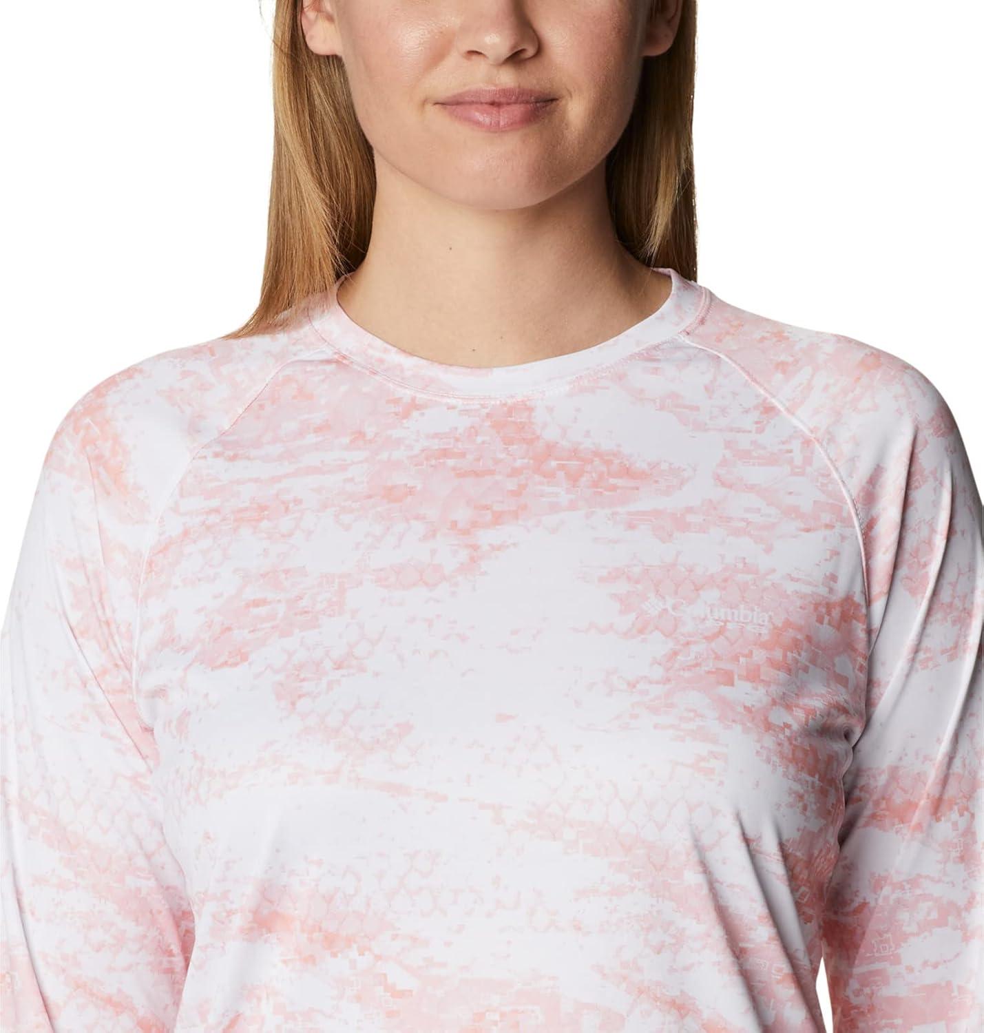 imageColumbia Womens Super Tidal Tee Long SleeveTiki Pink Pfg Camo Print