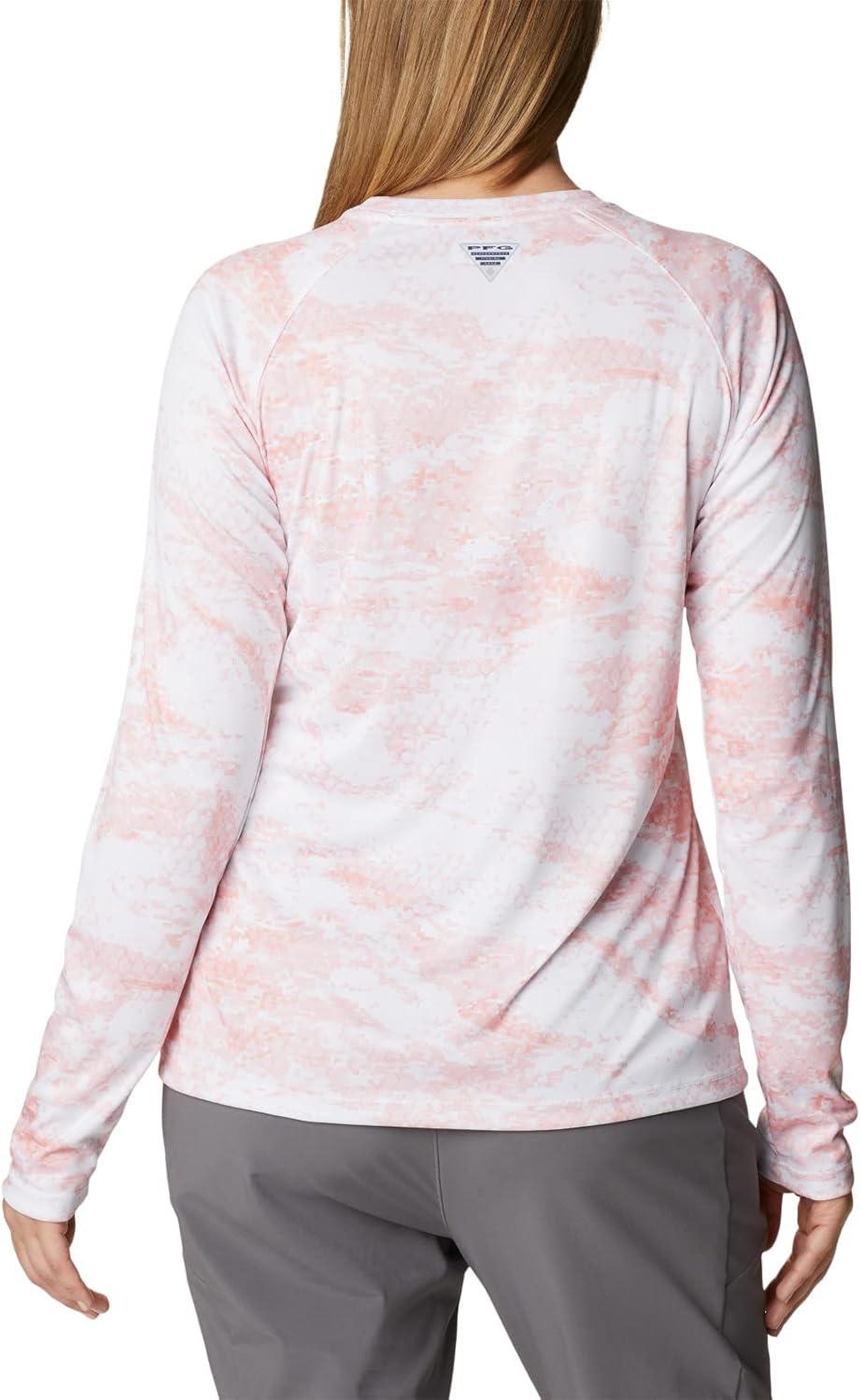 imageColumbia Womens Super Tidal Tee Long SleeveTiki Pink Pfg Camo Print