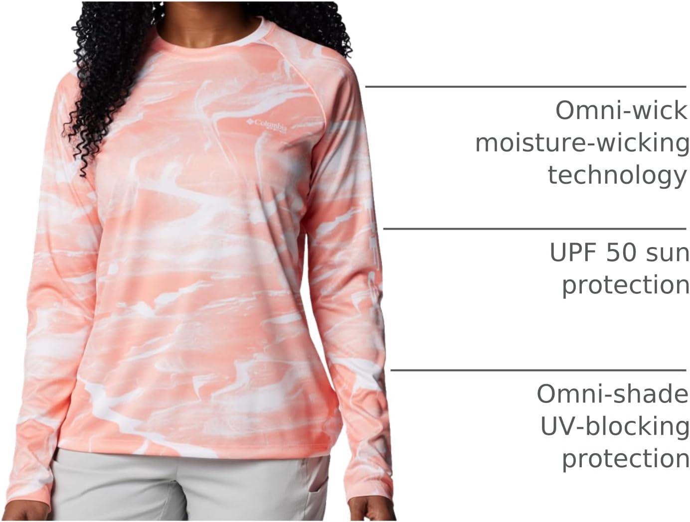 imageColumbia Womens Super Tidal Tee Long SleeveTiki Pink Undulating