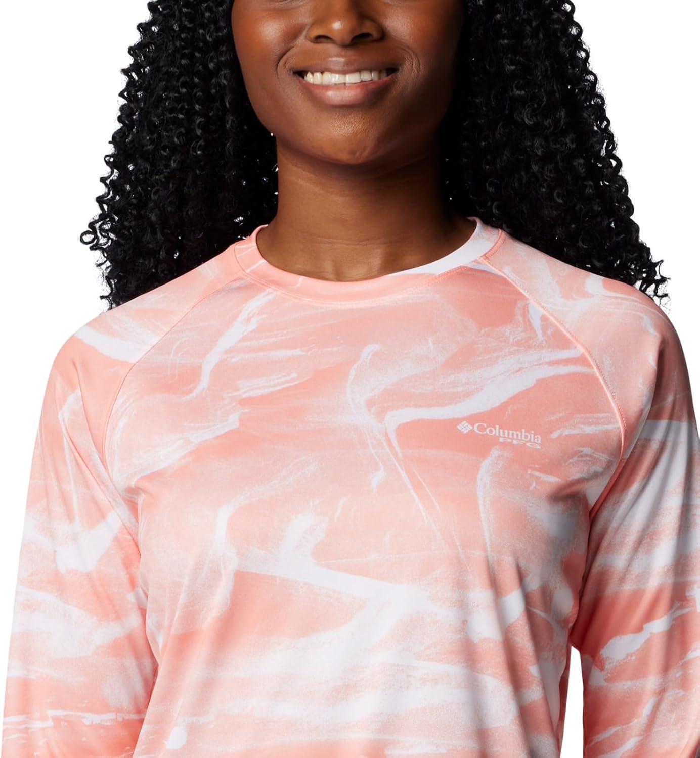 imageColumbia Womens Super Tidal Tee Long SleeveTiki Pink Undulating