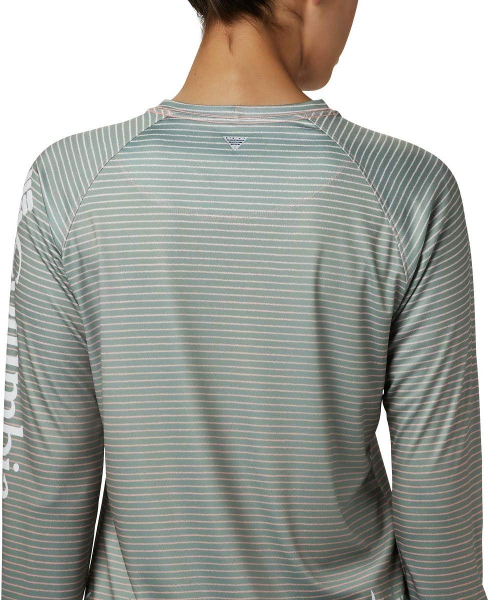 imageColumbia Womens Super Tidal Tee Long SleeveTiki Pink Wild Stripes Print