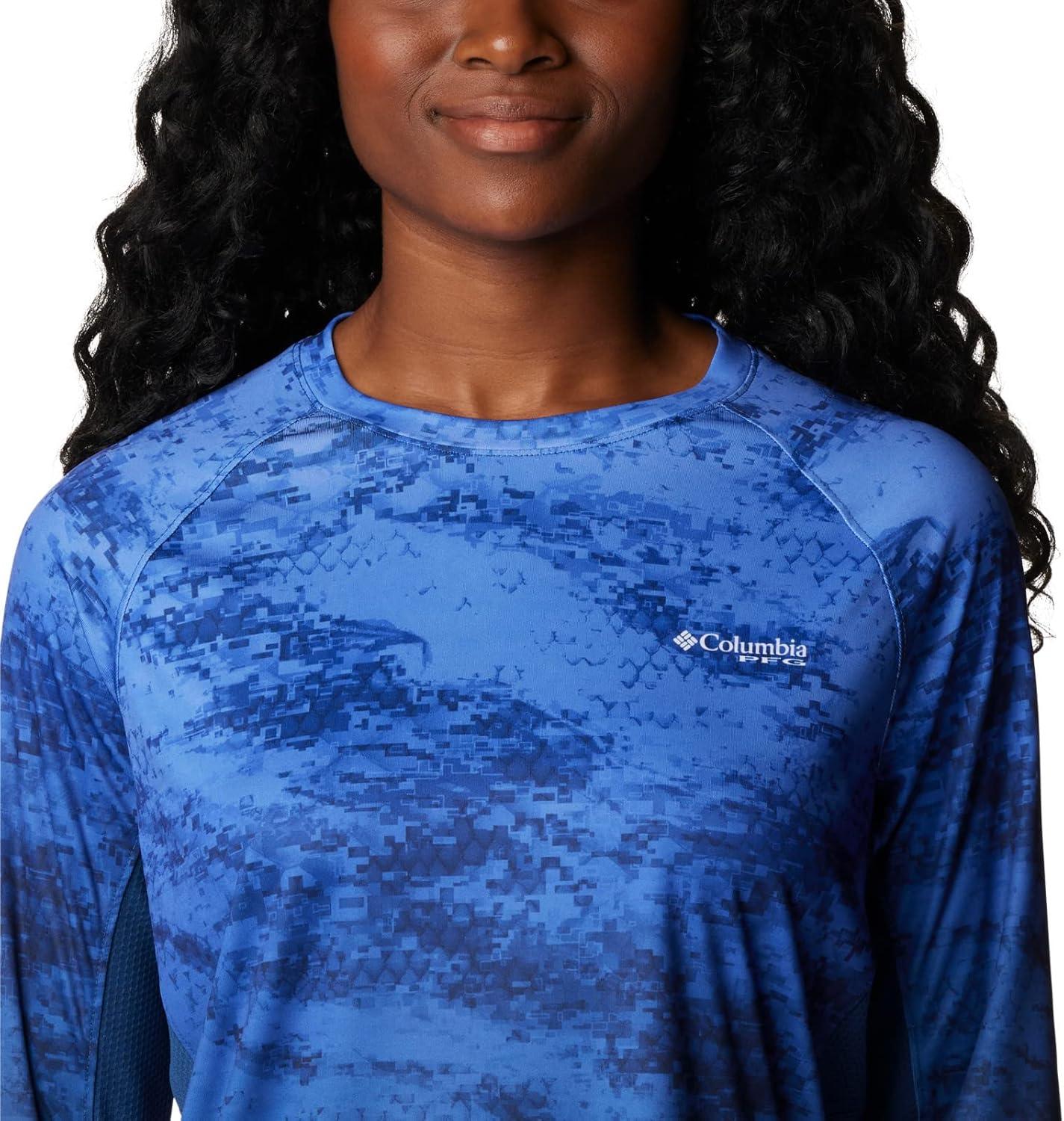 imageColumbia Womens Super Tidal Tee Long SleeveViolet Sea Camo Gradient