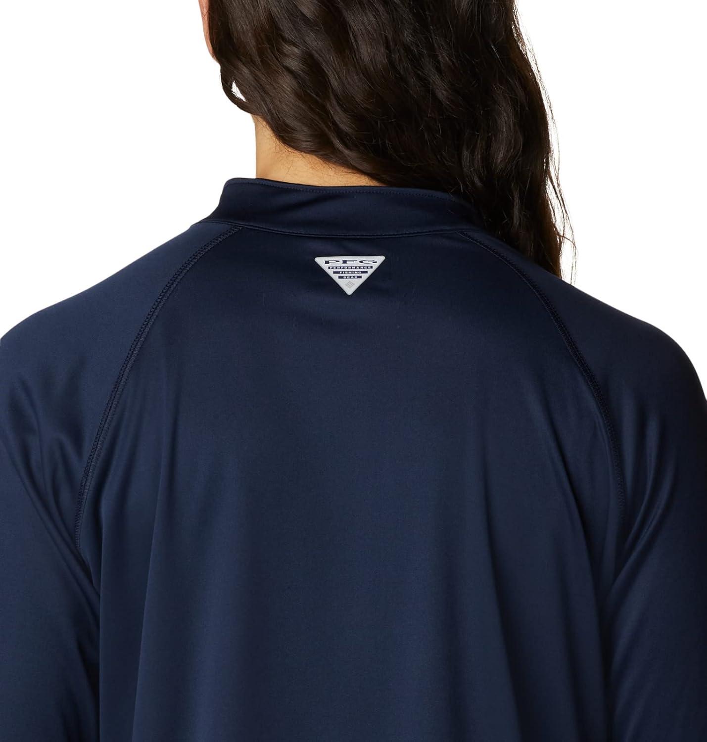 imageColumbia Womens Tidal Tee 14 ZipCollegiate NavyWhite Logo