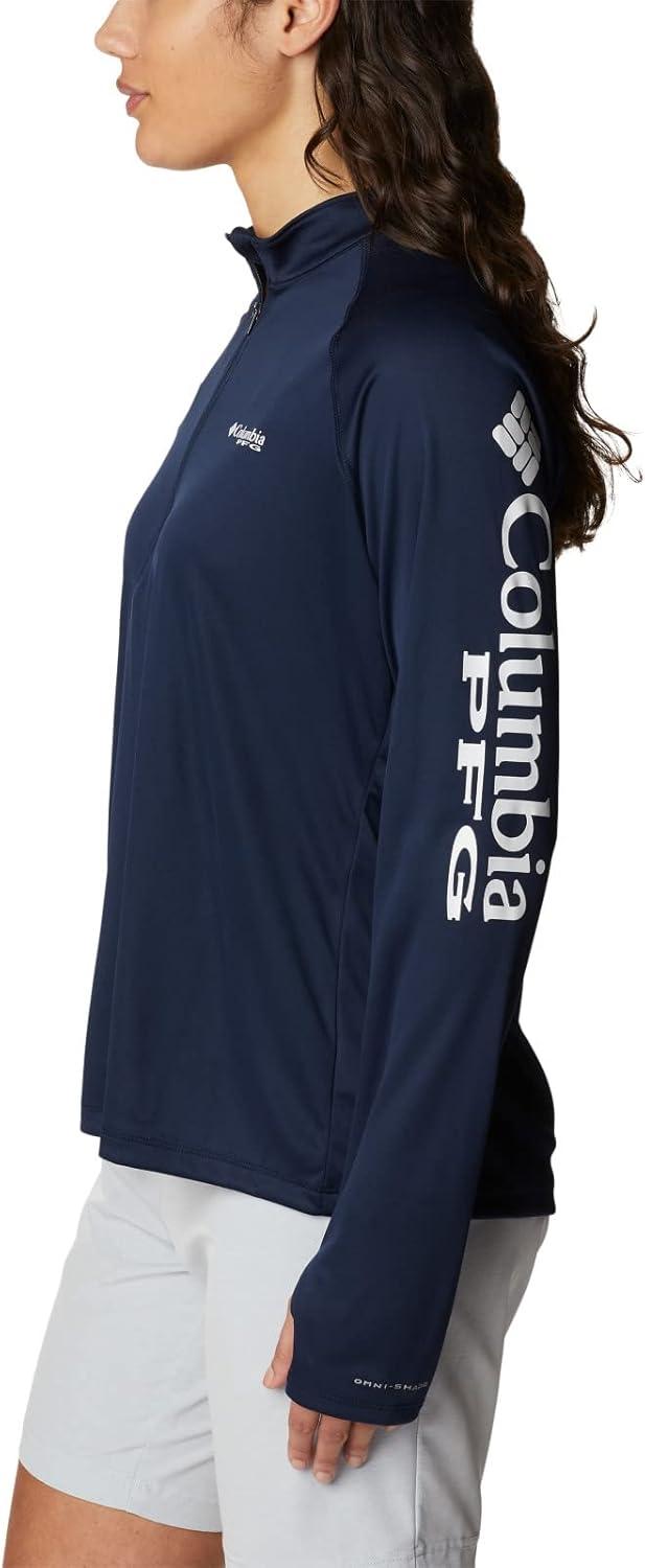 imageColumbia Womens Tidal Tee 14 ZipCollegiate NavyWhite Logo