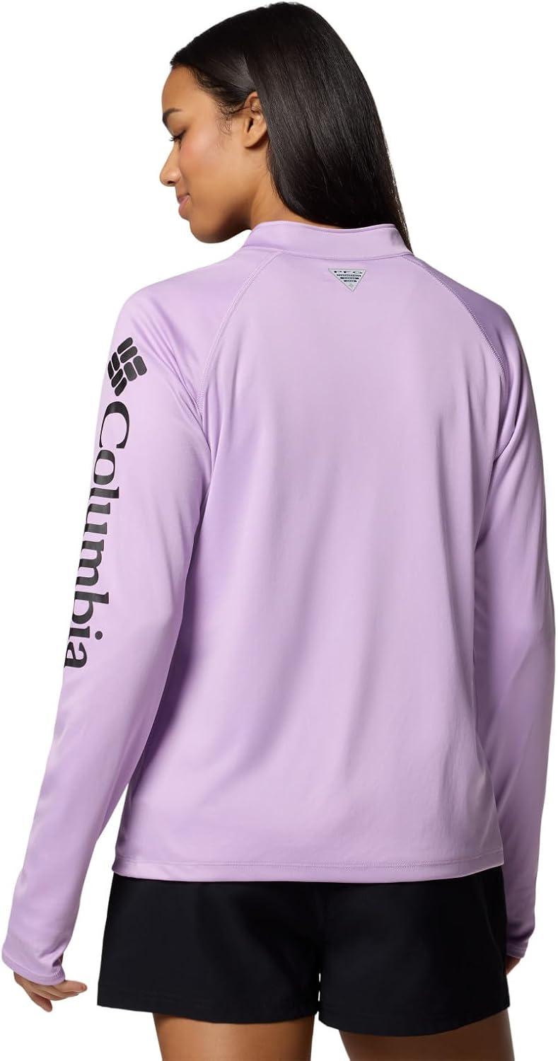 imageColumbia Womens Tidal Tee 14 ZipHydrangeaBlack Logo