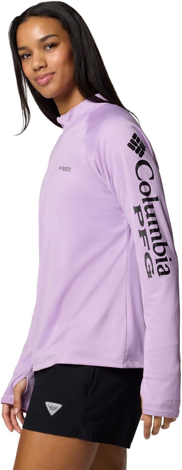 imageColumbia Womens Tidal Tee 14 ZipHydrangeaBlack Logo