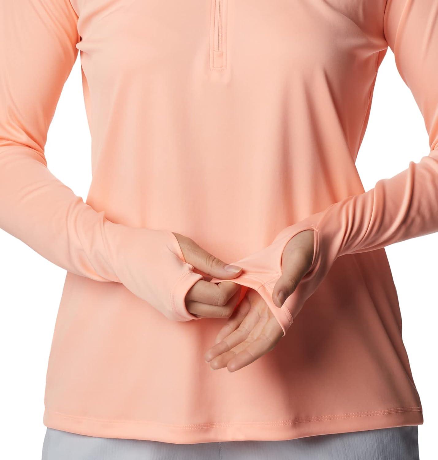 imageColumbia Womens Tidal Tee 14 ZipTiki PinkWhite Logo