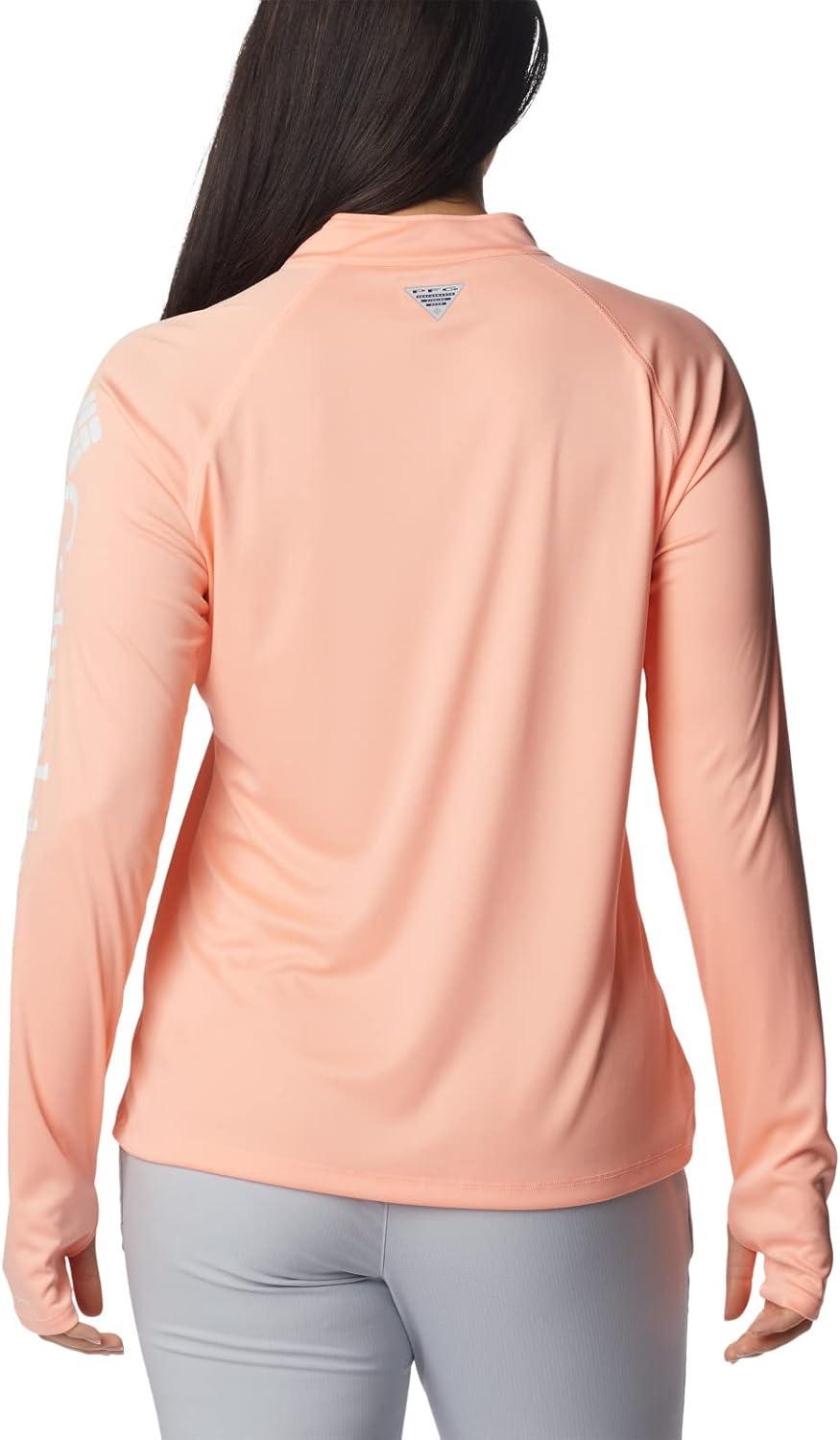 imageColumbia Womens Tidal Tee 14 ZipTiki PinkWhite Logo