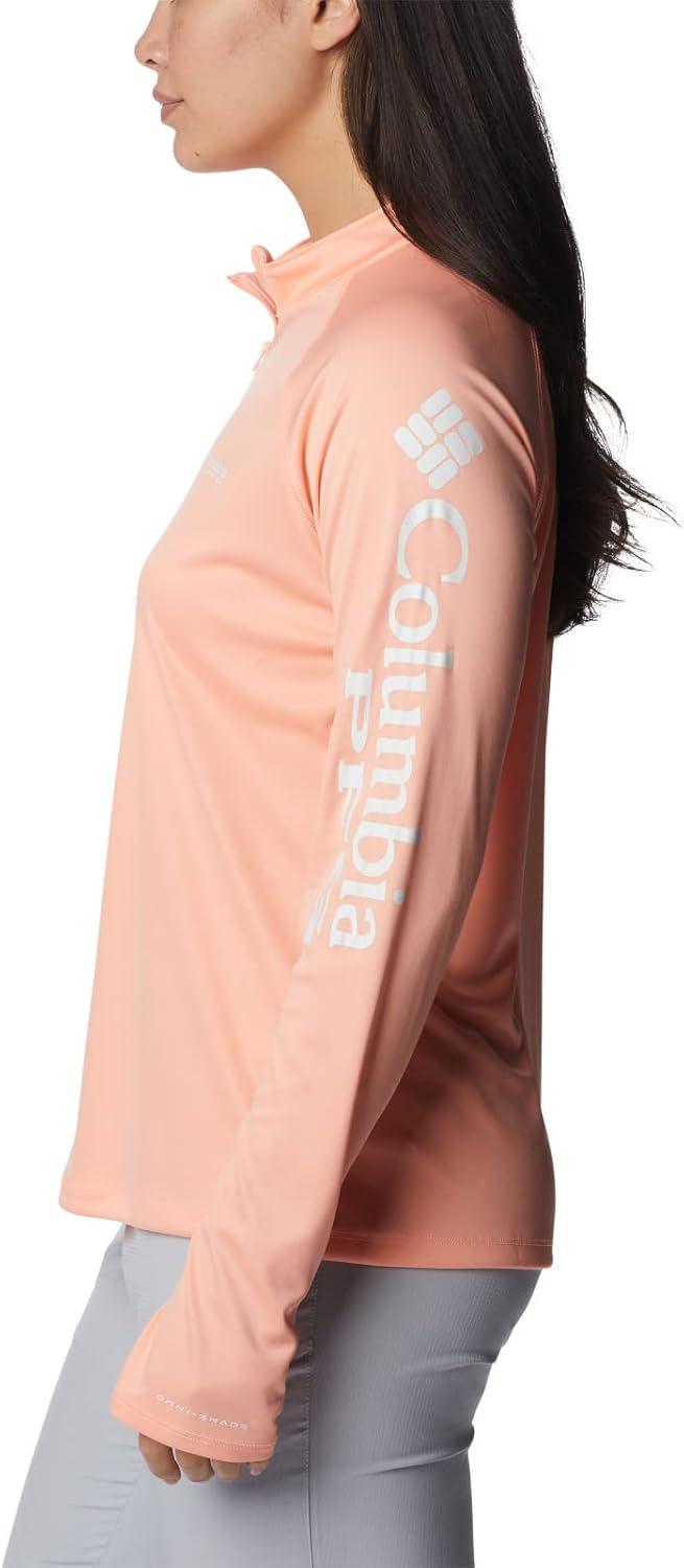 imageColumbia Womens Tidal Tee 14 ZipTiki PinkWhite Logo
