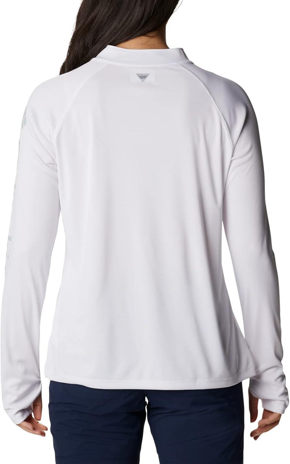 imageColumbia Womens Tidal Tee 14 ZipWhiteCirrus Grey Logo