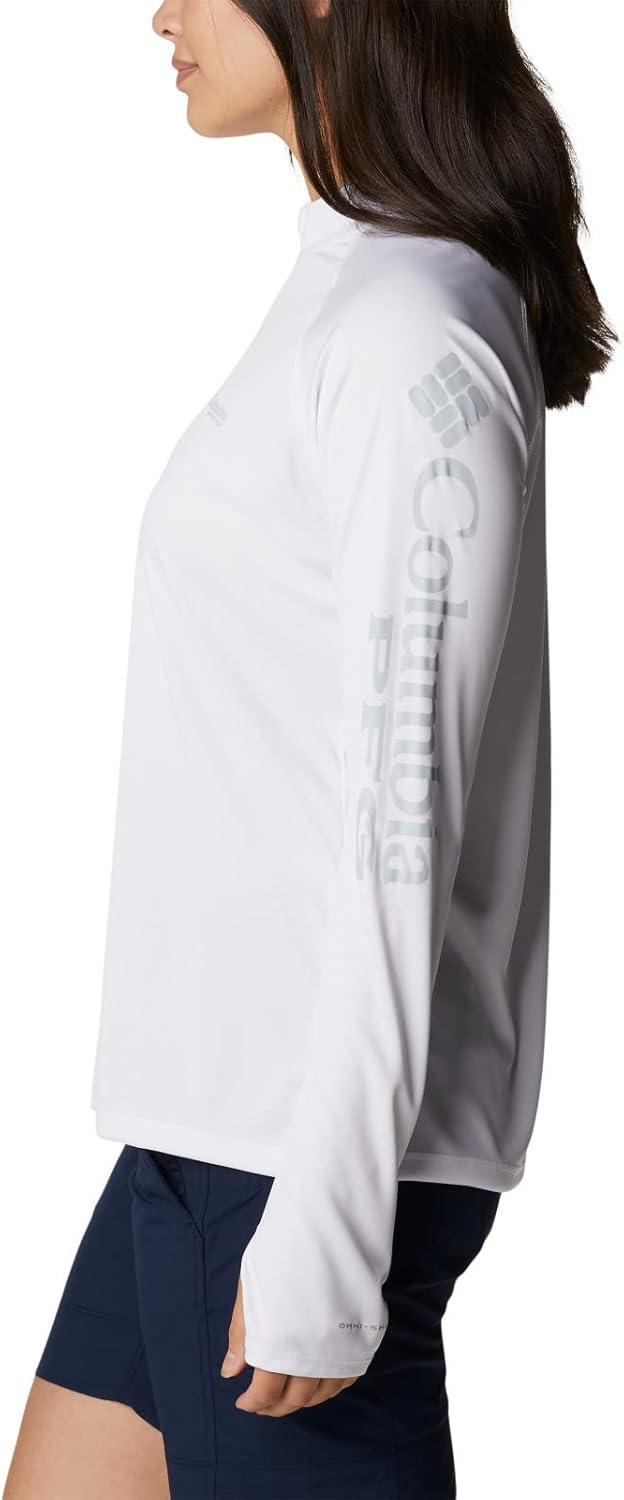 imageColumbia Womens Tidal Tee 14 ZipWhiteCirrus Grey Logo