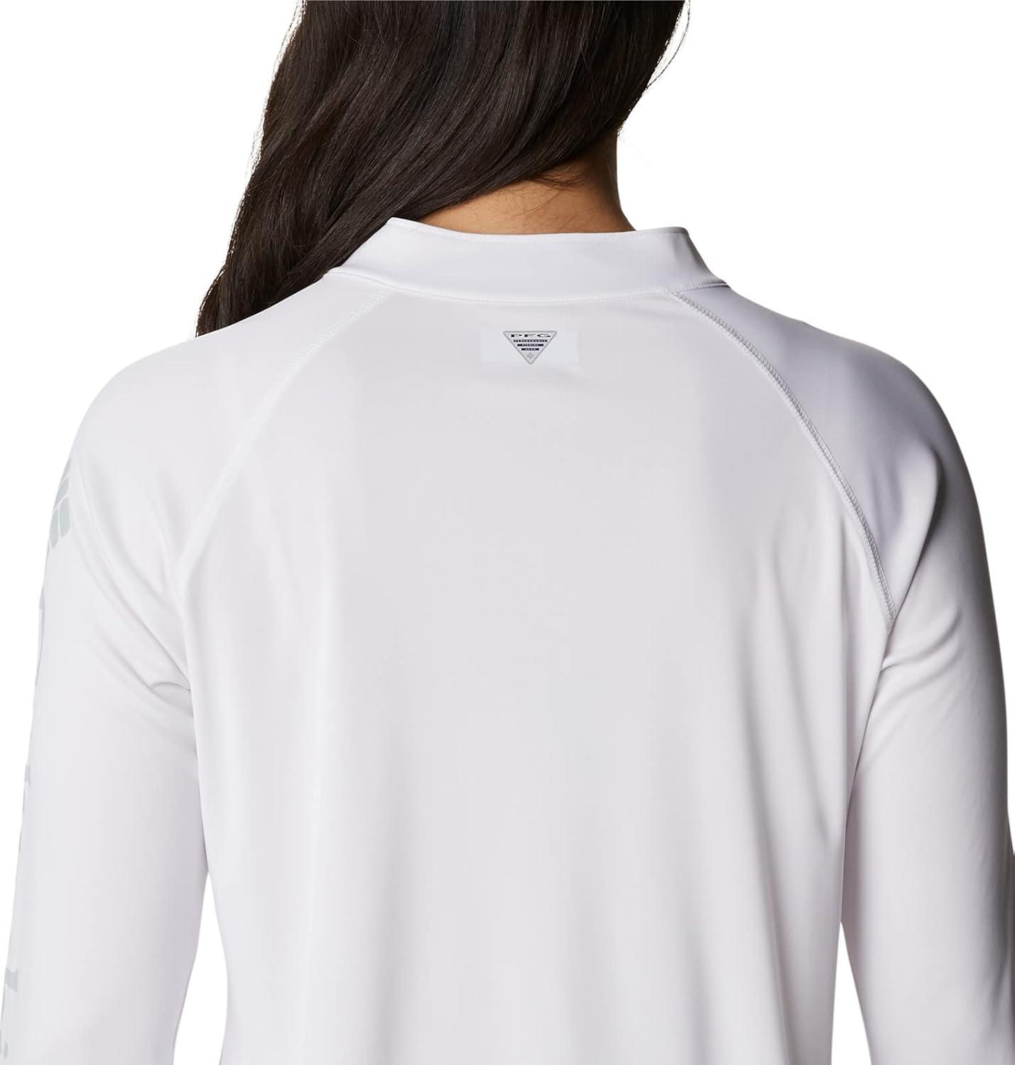 imageColumbia Womens Tidal Tee 14 ZipWhiteCirrus Grey Logo