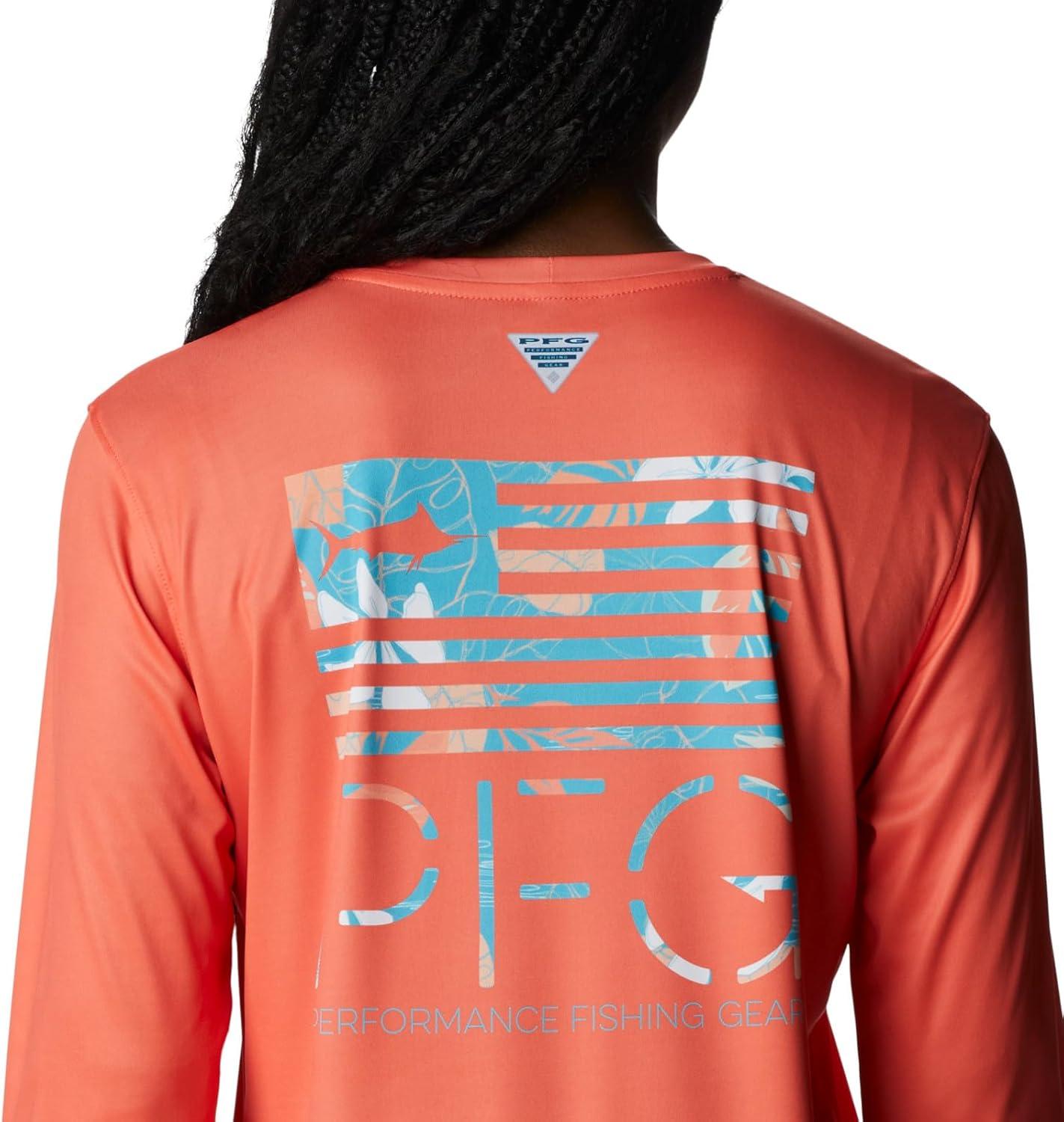 imageColumbia Womens Tidal Tee PFG Fish Star Long SleeveCorangeFish Star Tropamix