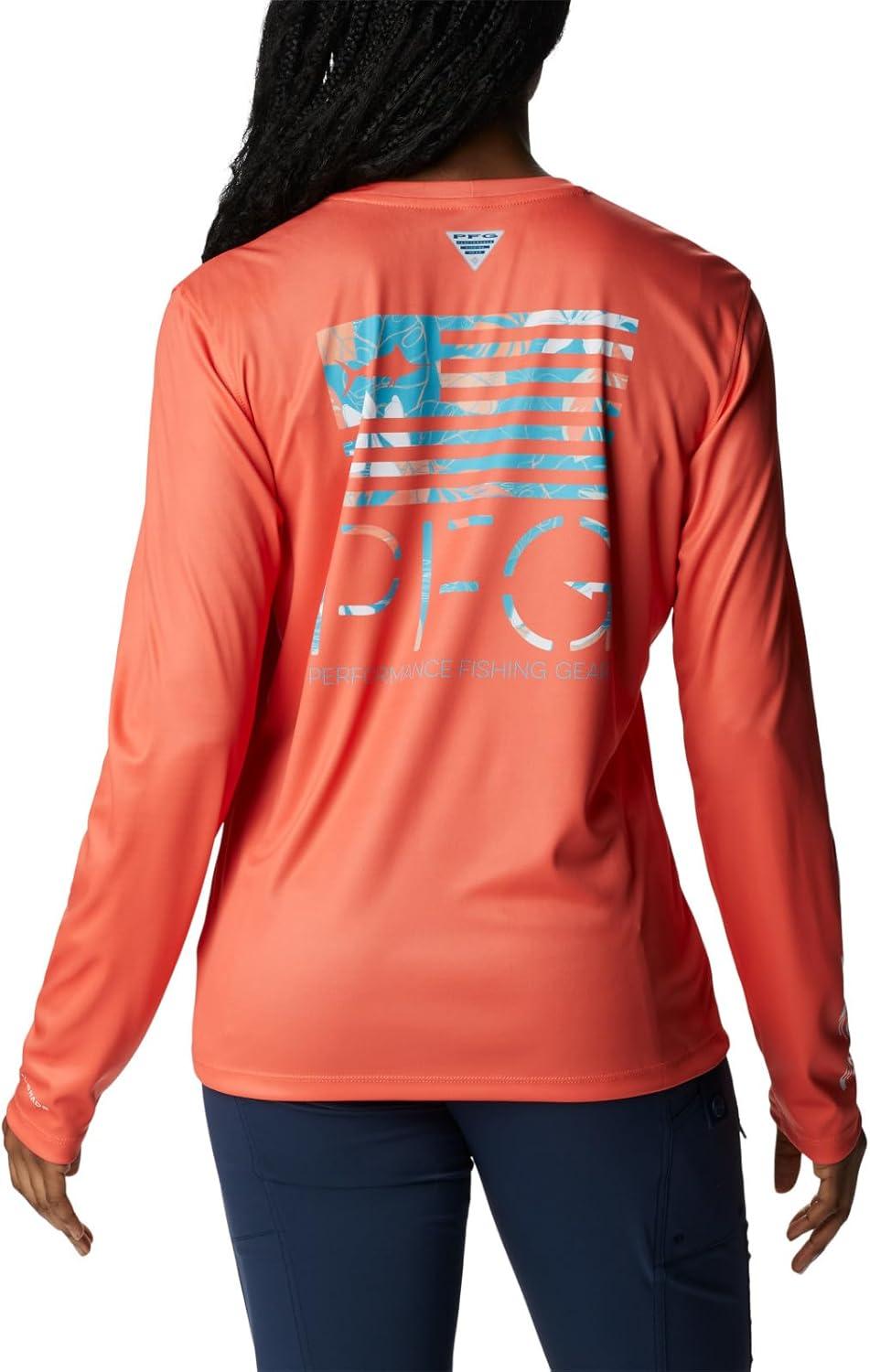 imageColumbia Womens Tidal Tee PFG Fish Star Long SleeveCorangeFish Star Tropamix