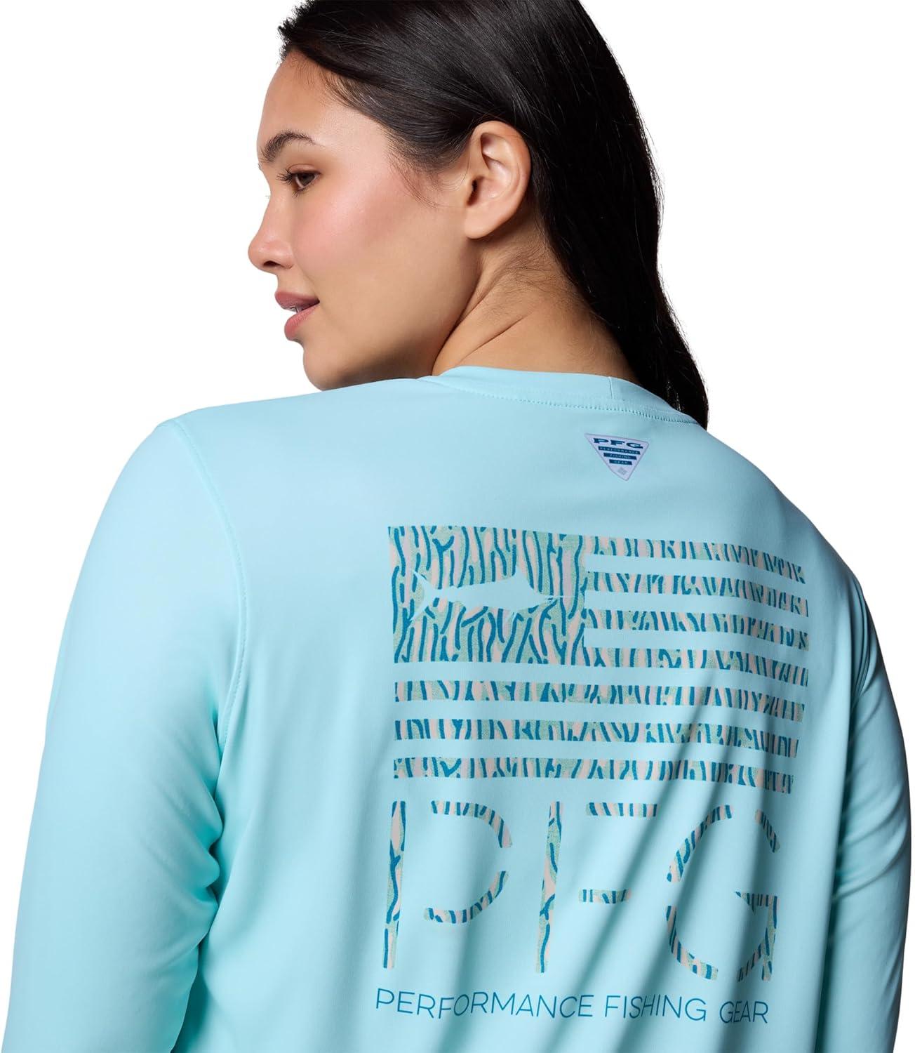 imageColumbia Womens Tidal Tee PFG Fish Star Long SleeveGulf StreamFish Star Marlin Coralize