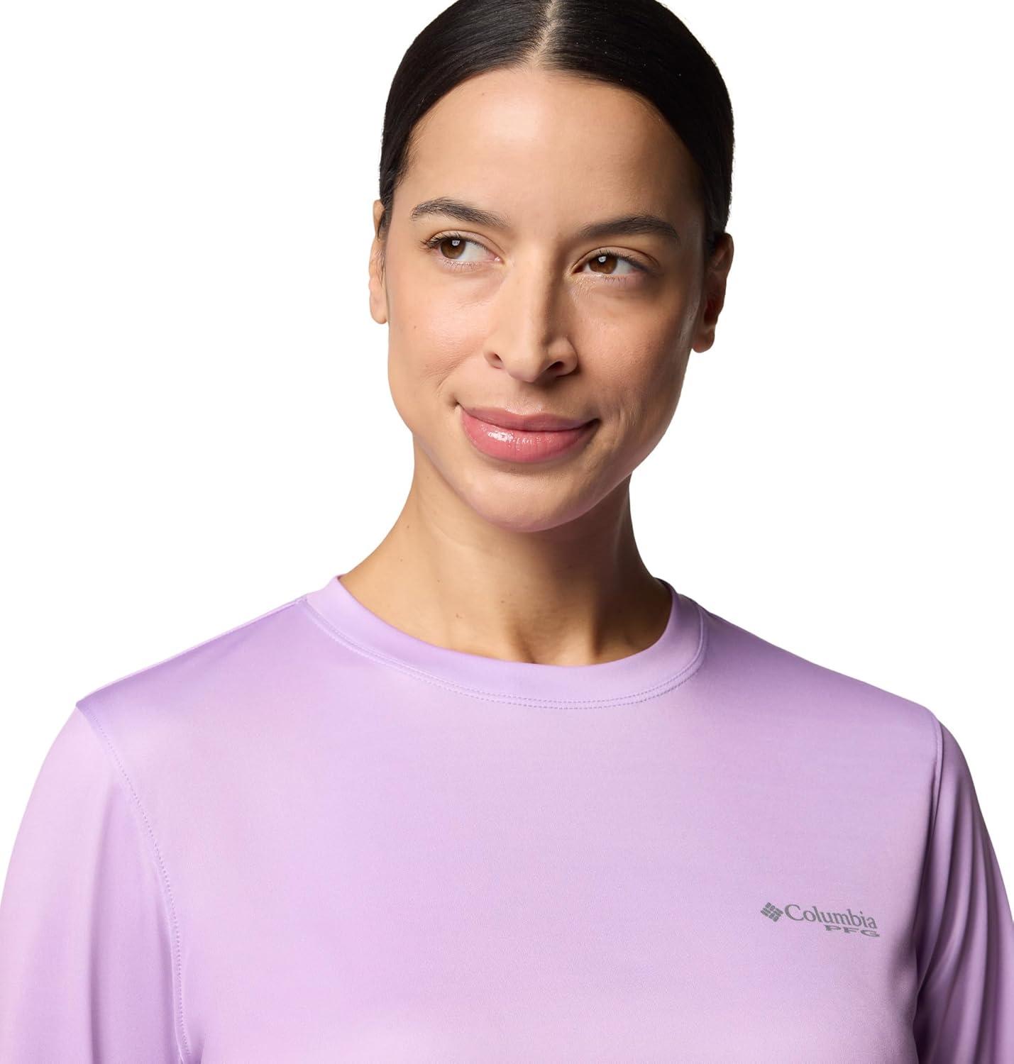 imageColumbia Womens Tidal Tee PFG Fish Star Long SleeveHydrangeaFish Star Marlin Floracamo