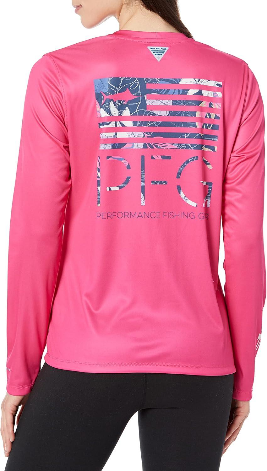 imageColumbia Womens Tidal Tee PFG Fish Star Long SleeveUltra PinkFish Star Tropamix