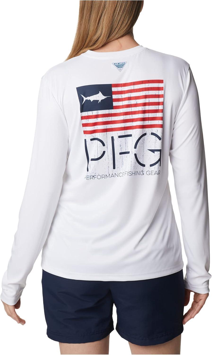 imageColumbia Womens Tidal Tee PFG Fish Star Long SleeveWhiteFish Star