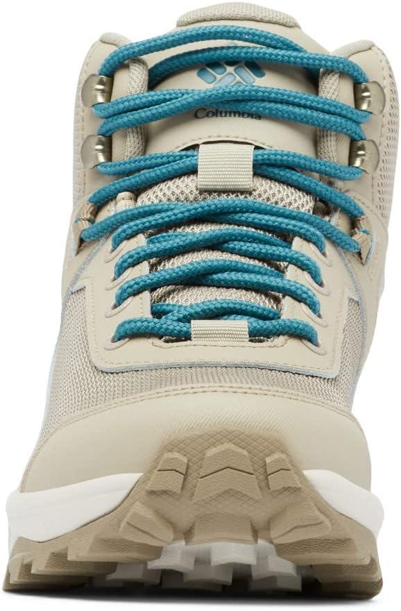 imageColumbia Womens Trailstorm Mid Waterproof Hiking ShoeCanvas Tan River Blue