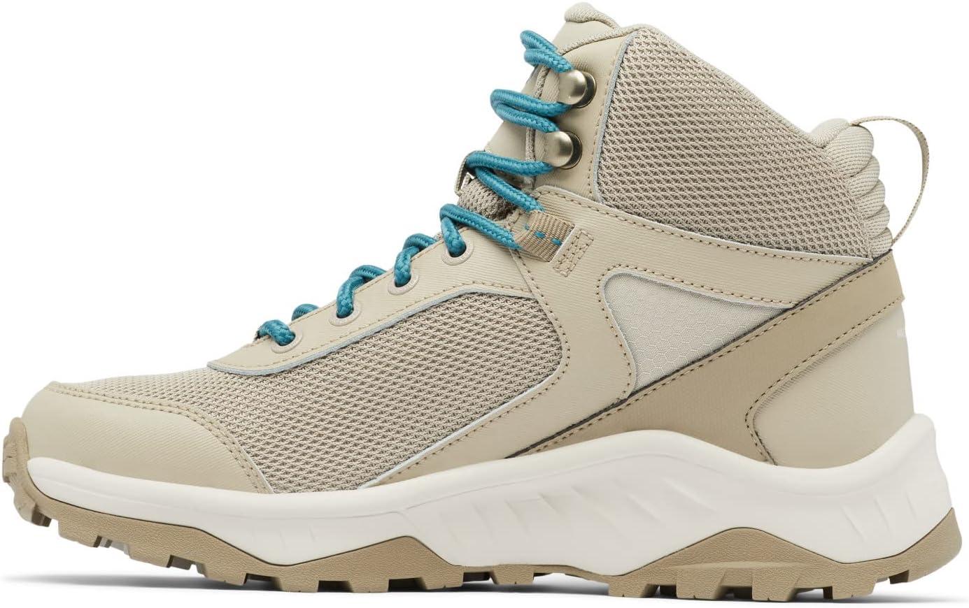 imageColumbia Womens Trailstorm Mid Waterproof Hiking ShoeCanvas Tan River Blue