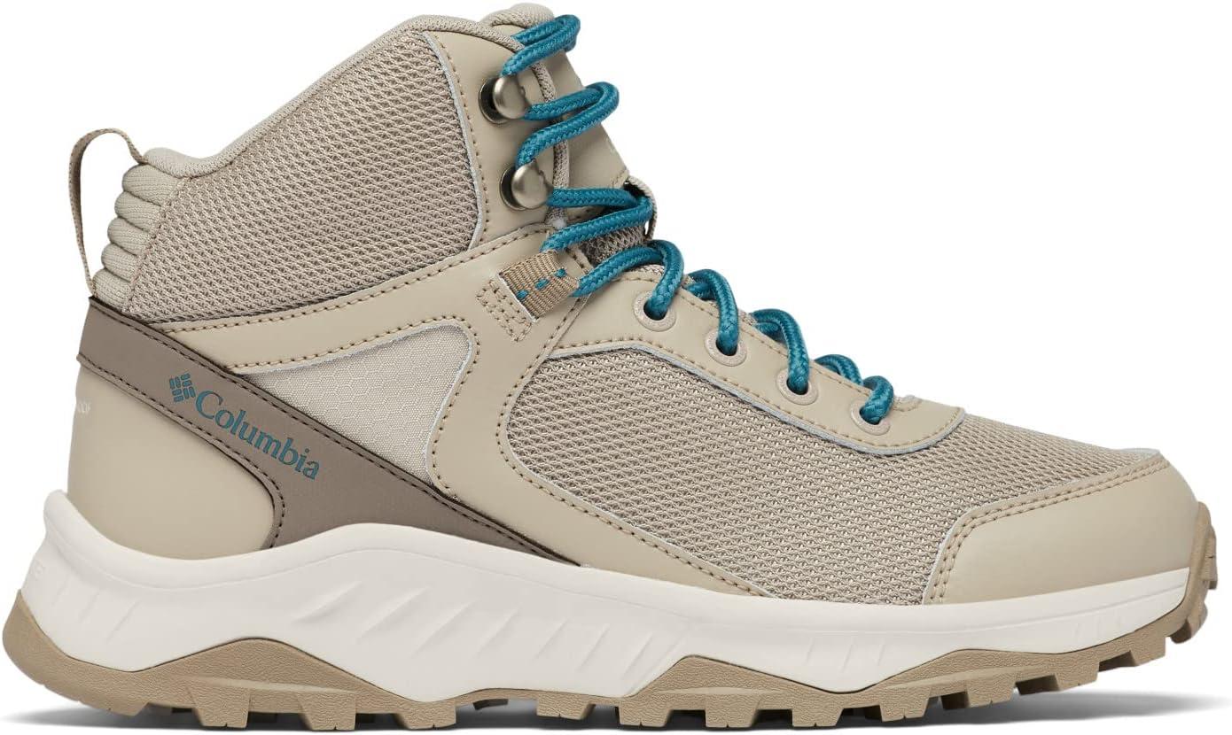 imageColumbia Womens Trailstorm Mid Waterproof Hiking ShoeCanvas Tan River Blue
