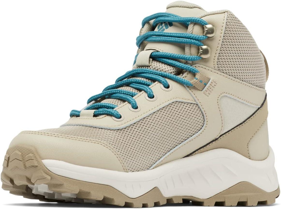 imageColumbia Womens Trailstorm Mid Waterproof Hiking ShoeCanvas Tan River Blue