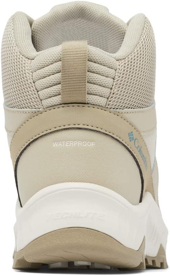 imageColumbia Womens Trailstorm Mid Waterproof Hiking ShoeCanvas Tan River Blue