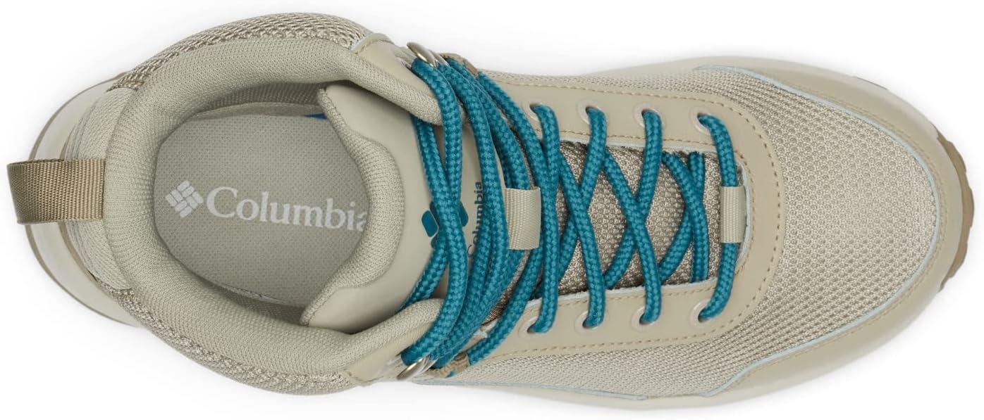 imageColumbia Womens Trailstorm Mid Waterproof Hiking ShoeCanvas Tan River Blue