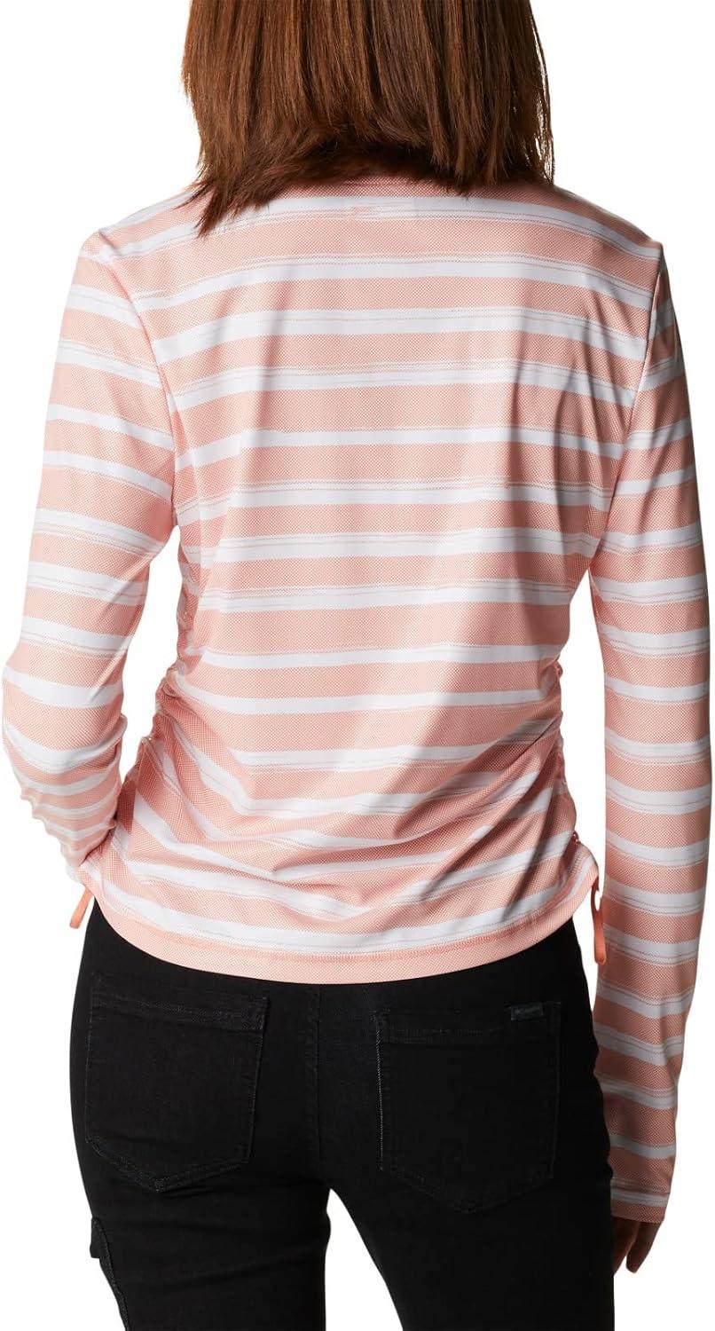 imageColumbia Womens W Sun Deflector Summerdry Ls ShirtCoral Reef Brush Stripe