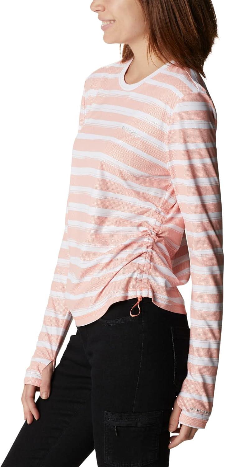 imageColumbia Womens W Sun Deflector Summerdry Ls ShirtCoral Reef Brush Stripe