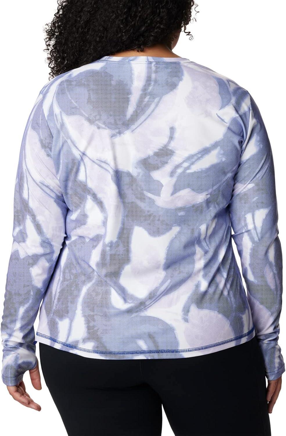imageColumbia Womens W Sun Deflector Summerdry Ls ShirtDark SapphireBloomdye