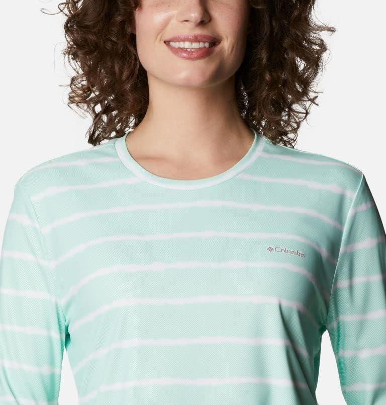 imageColumbia Womens W Sun Deflector Summerdry Ls ShirtMint Cay Tie Dye Stripe
